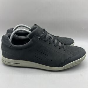 ECCO Street Retro Hydromax Golf Shoes Men Size 10 US, 44 EU Gray Suede Spikeless